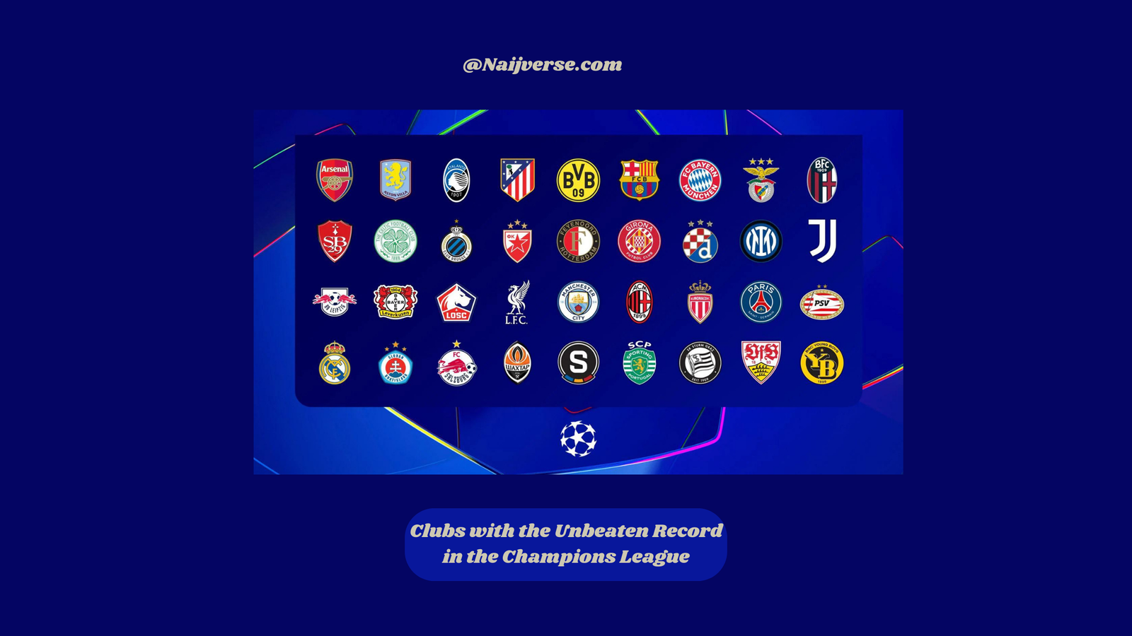 Clubs with the Unbeaten Record in the Champions League